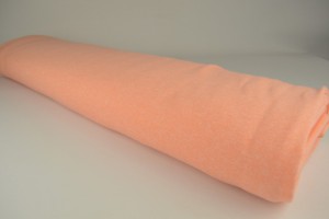 French terry melange 40 zalm roze