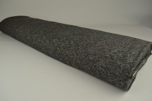 French terry melange 03 zwart