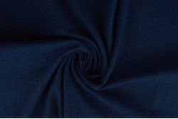 Gewassen denim stretch - 01 - indigo blauw