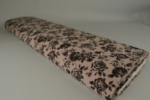 Cotton washed print 03-19 oud roze