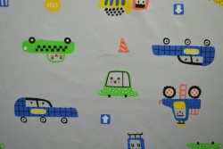 Cotton jersey print - wow 01-25 zilvergrijs