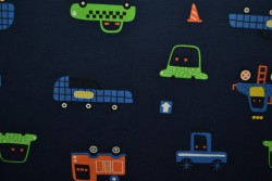 Cotton jersey print - wow 01-49 navy