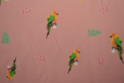 Cotton jersey print - wow 04-37 oud roze