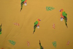 Cotton jersey print - wow 04-47 okergeel