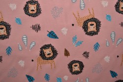 Cotton jersey print - wow 09-37 oud roze