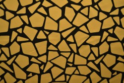 Cotton jersey print - wow 19-47 okergeel