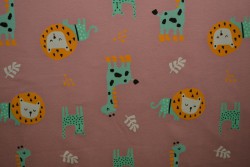 Cotton jersey print - wow 06-37 oud roze