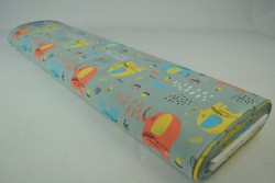 Cotton jersey print - wow 08-34 oud groen