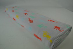 Cotton jersey print - wow 02-25 zilvergrijs
