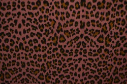 Cotton washed print w06-38 donker oud roze