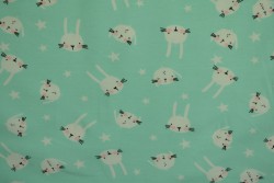 Cotton jersey print - wow 22-01 mint groen