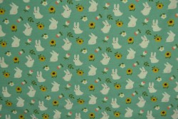 Cotton jersey print - wow 31-01 turquoise groen