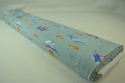 Cotton jersey print - wow 33-01 lichtblauw