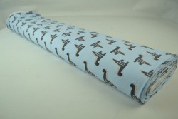 Cotton jersey print - wow 44-01 baby blauw