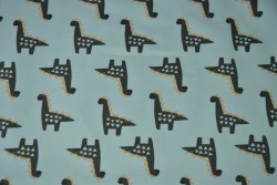 Cotton jersey print - wow 44-01 baby blauw