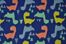 Cotton jersey print - wow 45-01 blauw