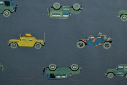 Cotton jersey print - wow 68-17 donkergrijs