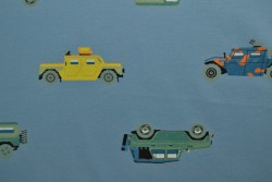 Cotton jersey print - wow 68-138 staalblauw