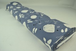 Cotton jersey print - wow 67-17 donkergrijs