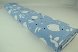 Cotton jersey print - wow 67-138 staalblauw