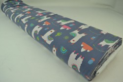 Cotton jersey print - wow 65-17 donkergrijs