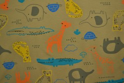 Cotton jersey print - wow 64-39 beige