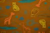 Cotton jersey print - wow 64-44 donker okergeel