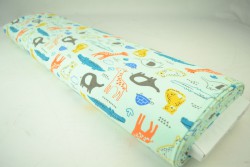 Cotton jersey print - wow 64-41 mint groen