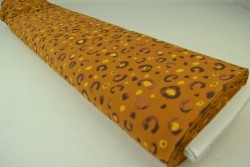 Cotton jersey print - wow 63-44 donker okergeel