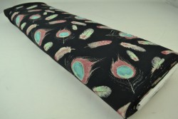 Cotton jersey print - wow 62-03 zwart