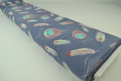Cotton jersey print - wow 62-17 donkergrijs