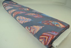 Cotton jersey print - wow 61-17 donkergrijs