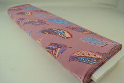 Cotton jersey print - wow 61-38 donker oud roze