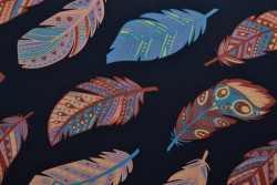 Cotton jersey print - wow 61-49 navy