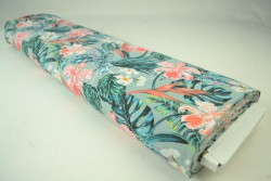 Cotton jersey print - wow 60-34 oud groen