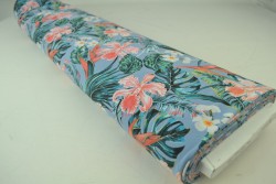 Cotton jersey print - wow 60-138 staalblauw