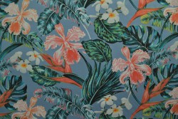 Cotton jersey print - wow 60-138 staalblauw