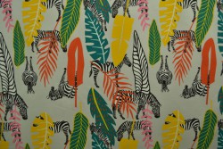 Cotton jersey print - wow 56-25 zilvergrijs