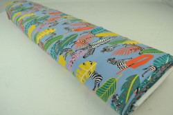 Cotton jersey print - wow 56-138 staalblauw