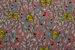 Cotton jersey print - wow 53-38 donker oud roze