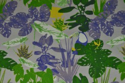 Cotton jersey print - wow 52-25 zilvergrijs