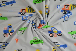 Cotton jersey print - wow 01-25 zilvergrijs
