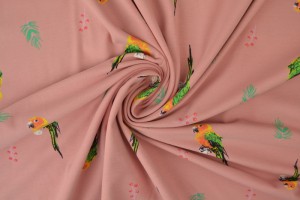 Cotton jersey print - wow 04-37 oud roze