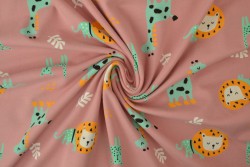 Cotton jersey print - wow 06-37 oud roze
