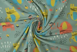 Cotton jersey print - wow 08-34 oud groen