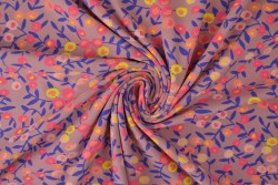 Cotton jersey print - wow 12-37 oud roze