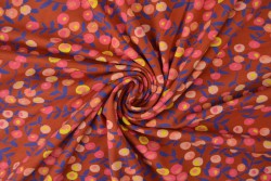 Cotton jersey print - wow 12-42 koper