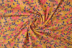 Cotton jersey print - wow 12-47 okergeel
