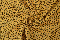 Cotton jersey print - wow 13-47 okergeel