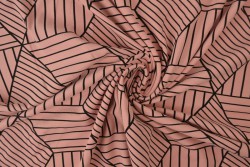 Cotton jersey print - wow 18-37 oud roze